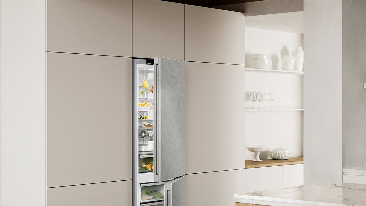 ✓ Congelador Vertical Liebherr SFNsfe 5227 Plus Steelfinish, 185,5x59,7x67,5 cm, Ice Maker, No Frost, 7 cajones, Clase E