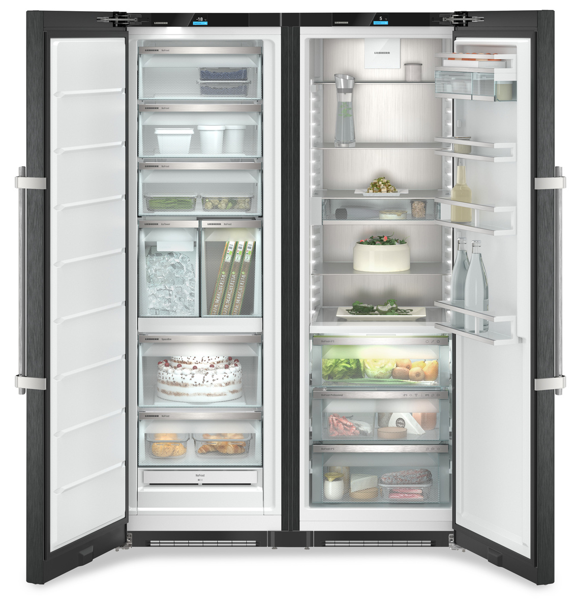 Freestanding Side-by-Side refrigerator – high load capacity