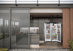 Product image, Perspective: milieu, Side-by-Side combination, Casing colour: stainless steel, Door colour: stainless steel