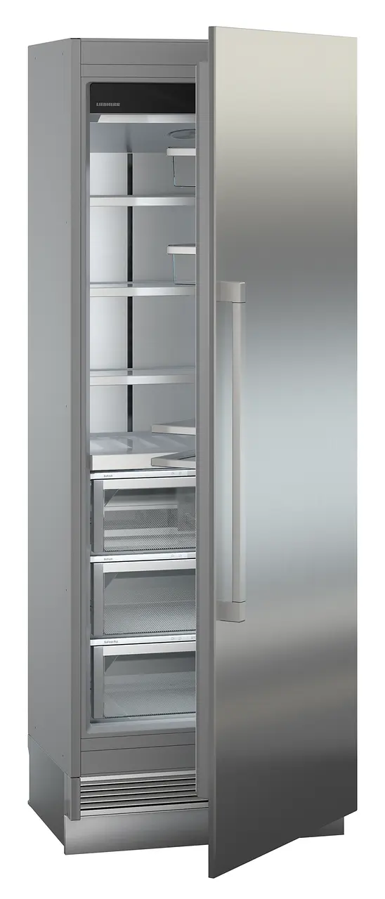 Product image, Perspective: oblique half-open empty, Refrigerator with BioFresh for integrated use