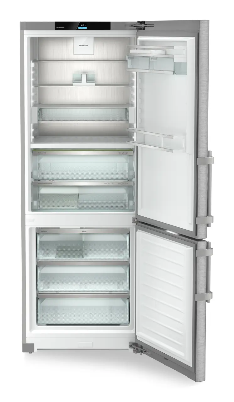 Image de produit, Perspective: Droit ouvert vide, Réf.-congel. avec BioFresh Professional. NoFrost, Couleur de l’habillage: Argent, Couleur de porte: Acier inox