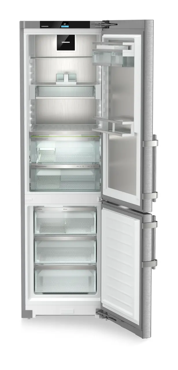 Image de produit, Perspective: Droit ouvert vide, Réf.-congel. avec BioFresh Professional. NoFrost, Couleur de l’habillage: Acier inox, Couleur de porte: Acier inox