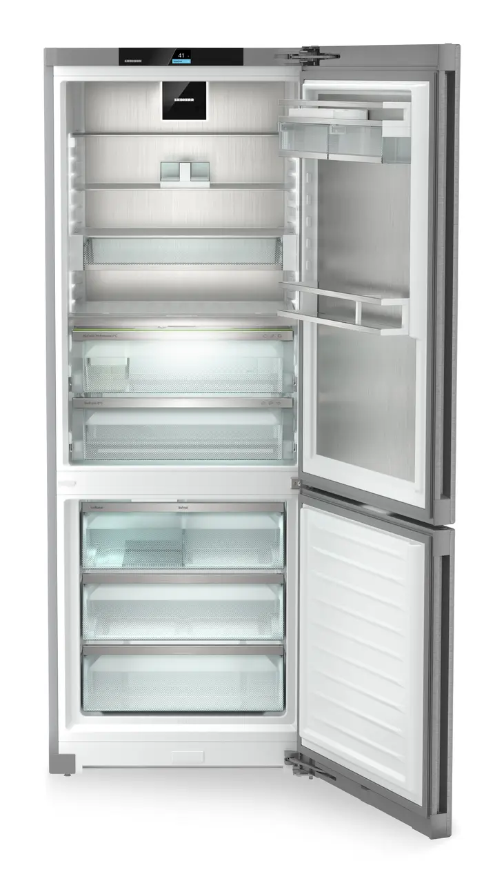 Image de produit, Perspective: Droit ouvert vide, Réf.-congel. avec BioFresh Professional. NoFrost, Couleur de l’habillage: Acier inox, Couleur de porte: Acier inox