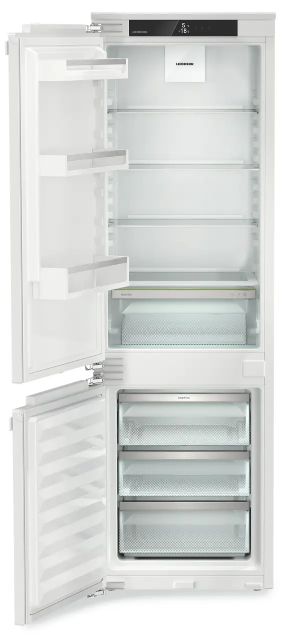 Produkt-Bild, Perspektive: gerade offen leer, Integrierbare Kühl-Gefrierkombination mit EasyFresh und SmartFrost