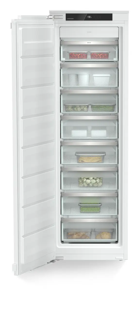 Product image, Perspective: straight open decorated, Freezer for integrated use with NoFrost