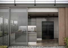 Product image, Perspective: milieu, Side-by-Side combination, Casing colour: BlackSteel, Door colour: BlackSteel