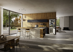 Product image, Perspective: milieu, Fridge-freezer with BioFresh Professional and NoFrost, Casing colour: BlackSteel, Door colour: BlackSteel