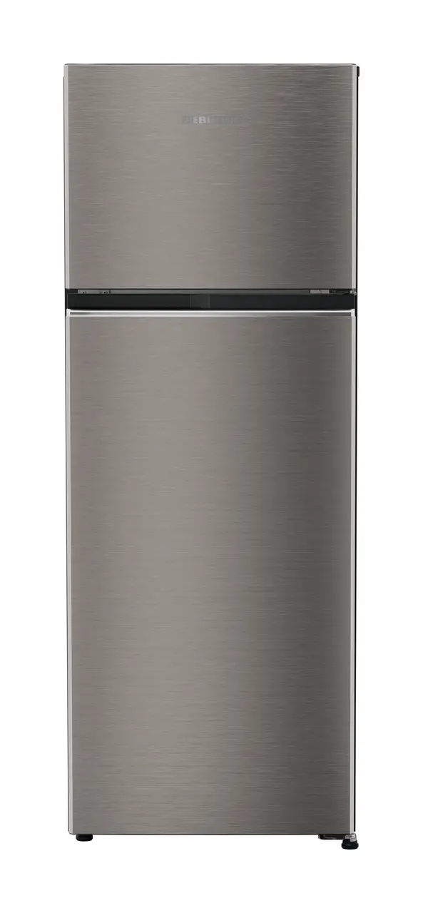 Product image, Perspective: straight closed, Fridge-freezer with NoFrost, Casing colour: grey, Door colour: Grey Steel
