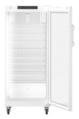 Product image, Perspective: straight open empty, Laboratory refrigerator with convection cooling, Casing colour: white, Door colour: white