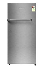 Product image, Perspective: straight closed, Single-door fridge, 191 l in 2 star and horizontal handle, Casing colour: grey, Door colour: Silver Steel