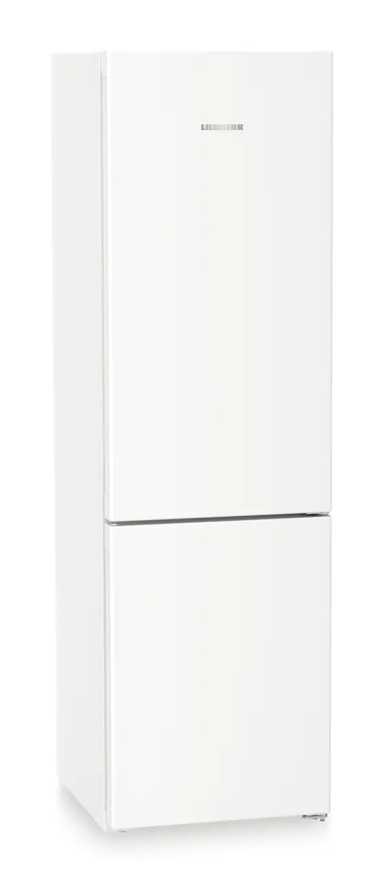 Product image, Perspective: oblique closed, Combined fridge-freezers with EasyFresh and NoFrost, Casing colour: white, Door colour: white