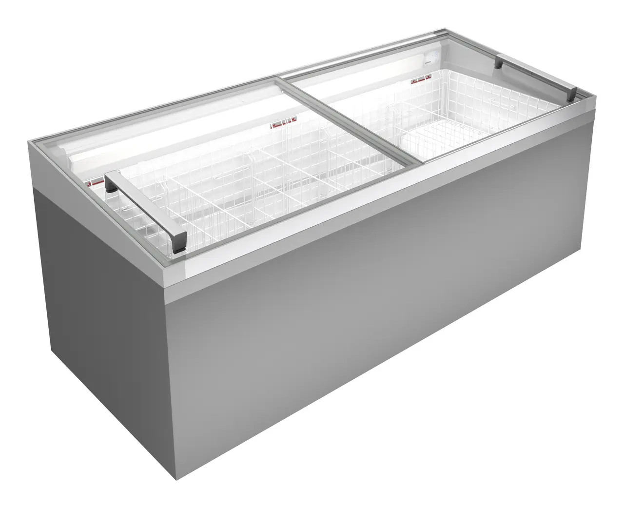 Image de produit, Perspective: Forme spéciale, Réfrigérateur-coffre et congélateur-coffre de supermarché, Couleur de l’habillage: blanc