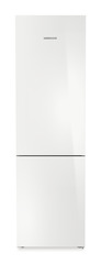 Product image, Perspective: straight closed, Combined fridge-freezers with EasyFresh and NoFrost, Casing colour: silver, Door colour: white