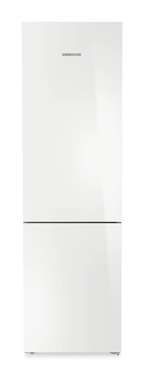 Product image, Perspective: straight closed, Combined fridge-freezers with EasyFresh and NoFrost, Casing colour: silver, Door colour: white