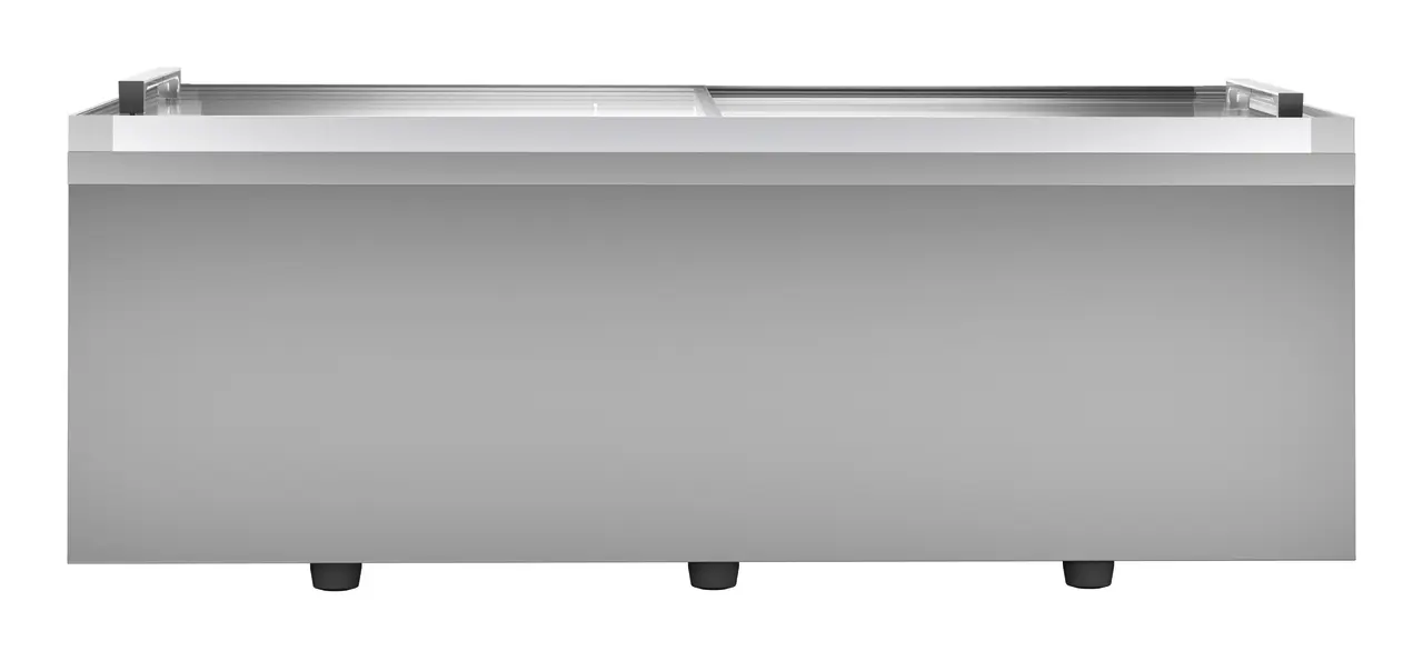 Image de produit, Perspective: Droit fermé vide, Congélateur-coffre de supermarché, Couleur de l’habillage: noir