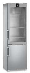Product image, Perspective: oblique closed empty, Combined refrigerator-freezer, Casing colour: stainless steel, Door colour: stainless steel