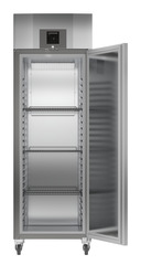 Product image, Perspective: straight open empty, Forced-air refrigerator GN 2/1, Casing colour: stainless steel look