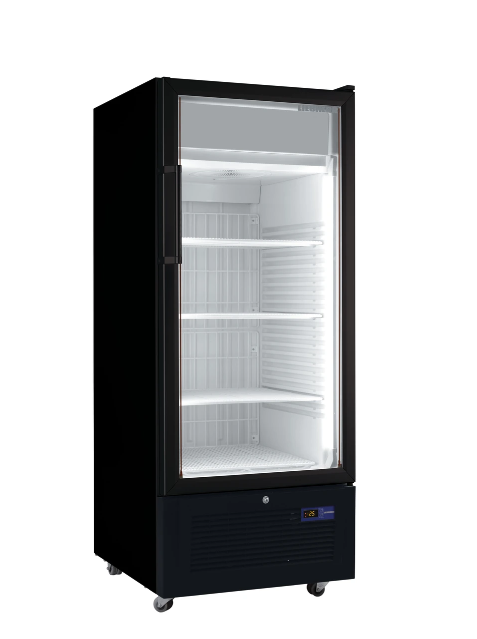 Product image, Perspective: oblique closed empty, Forced-air freezer, Casing colour: black