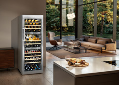 Product image, Perspective: milieu, Multi-temperature wine cabinet, Casing colour: stainless steel, Door colour: stainless steel