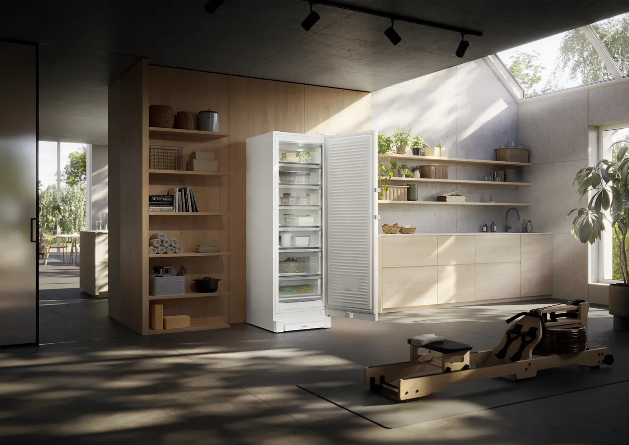 Product image, Perspective: Ambient, Freestanding freezer with BluRoX technology and NoFrost, Casing colour: white, Door colour: white