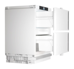 Slika izdelka, Perspektiva: Pod kotom, odprto, prazno, Hladilnik primeren za podpultno vgradnjo
