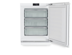 Produkt-Bild, Perspektive: gerade offen leer, Dekorfähiger Unterbau-Gefrierschrank