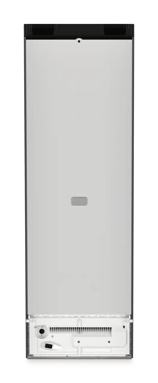 Produkt-Bild, Perspektive: Rückseite, Standgefrierschrank mit NoFrost und IceTower, Gehäusefarbe: BlackSteel, Türfarbe: BlackSteel