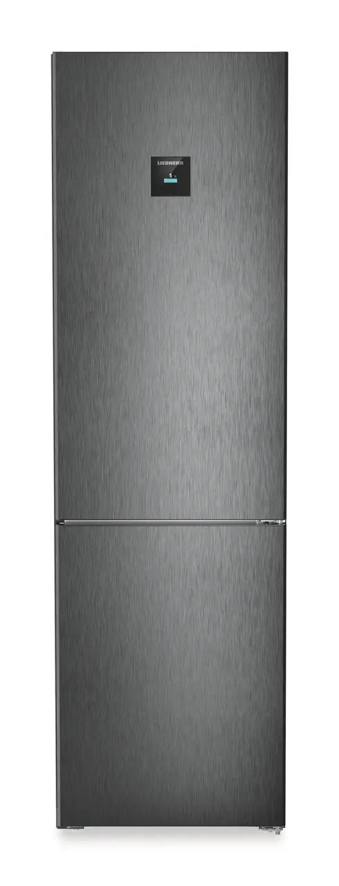 Product image, Perspective: straight closed, Fridge-freezer with BioFresh and NoFrost, Casing colour: black, Door colour: BlackSteel