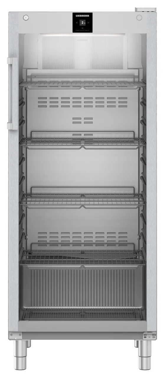 Product image, Perspective: straight closed empty, Forced-air refrigerator, Casing colour: stainless steel, Door colour: stainless steel