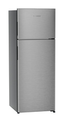 Product image, Perspective: oblique closed, Fridge-freezer with NoFrost, Casing colour: grey, Door colour: Silver Steel