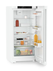 Immagine del prodotto, Prospettiva: Inclinato aperto fornito, Frigorifero autoportante con EasyFresh, Colore della struttura: bianco, Colore della porta: bianco