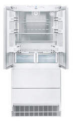 Product image, Perspective: straight open empty, Combined refrigerator-freezer with BioFresh and NoFrost for integrated use