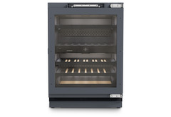 Product image, Perspective: straight closed empty, Wine fridge suitable for undercounter installation for wine tempering, Casing colour: Anthracite, Door colour: Anthracite