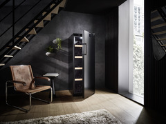 Product image, Perspective: milieu, Wine storage cabinet, Casing colour: black, Door colour: black