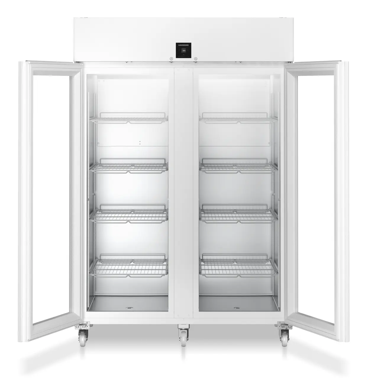 Product image, Perspective: straight open empty, Laboratory refrigerator with convection cooling, Casing colour: white, Door colour: white
