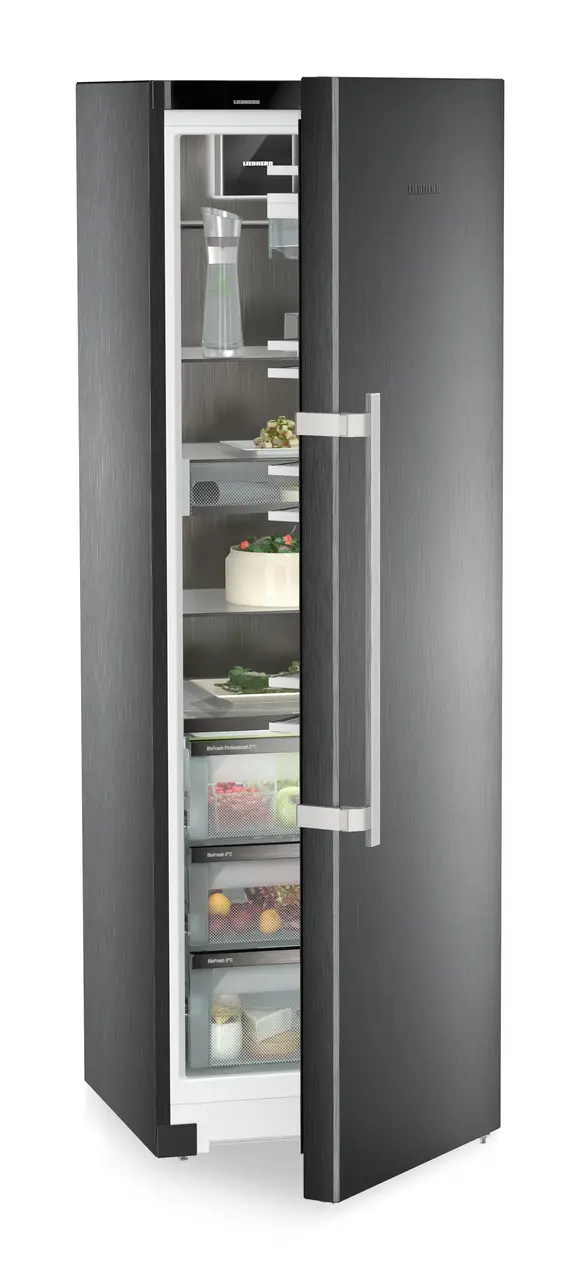 Produktbild, Perspektiv: Vinklad, halvöppen, fylld, Frys med BioFresh Professional