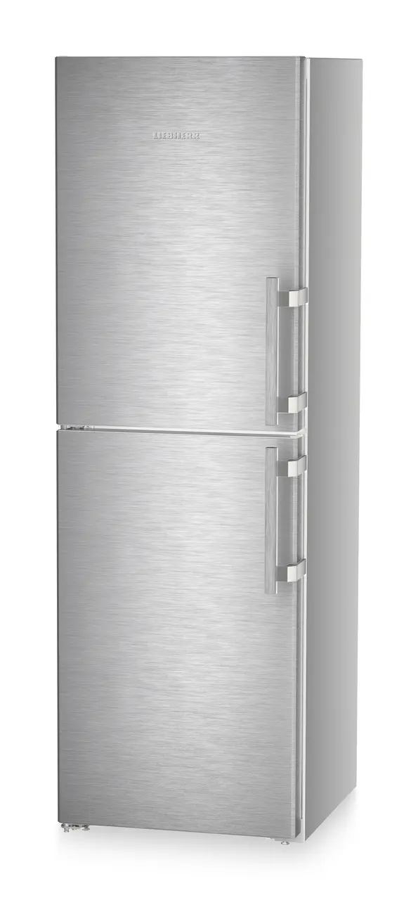 Product image, Perspective: oblique closed, Fridge-freezer with BioFresh and NoFrost, Casing colour: silver, Door colour: stainless steel