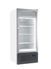 Product image, Perspective: oblique closed empty, Forced-air freezer, Casing colour: white, Door colour: silver