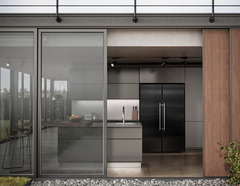 Product image, Perspective: milieu, Side-by-Side combination, Casing colour: BlackSteel, Door colour: BlackSteel