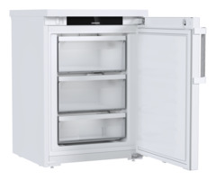 Slika proizvoda, Perspektiva: Pod kutom otvoreno prazno, Zamrzivač prikladan za ugradnju ispod pulta s NoFrostom, Boja kućišta: bijela, Boja vrata: bijela