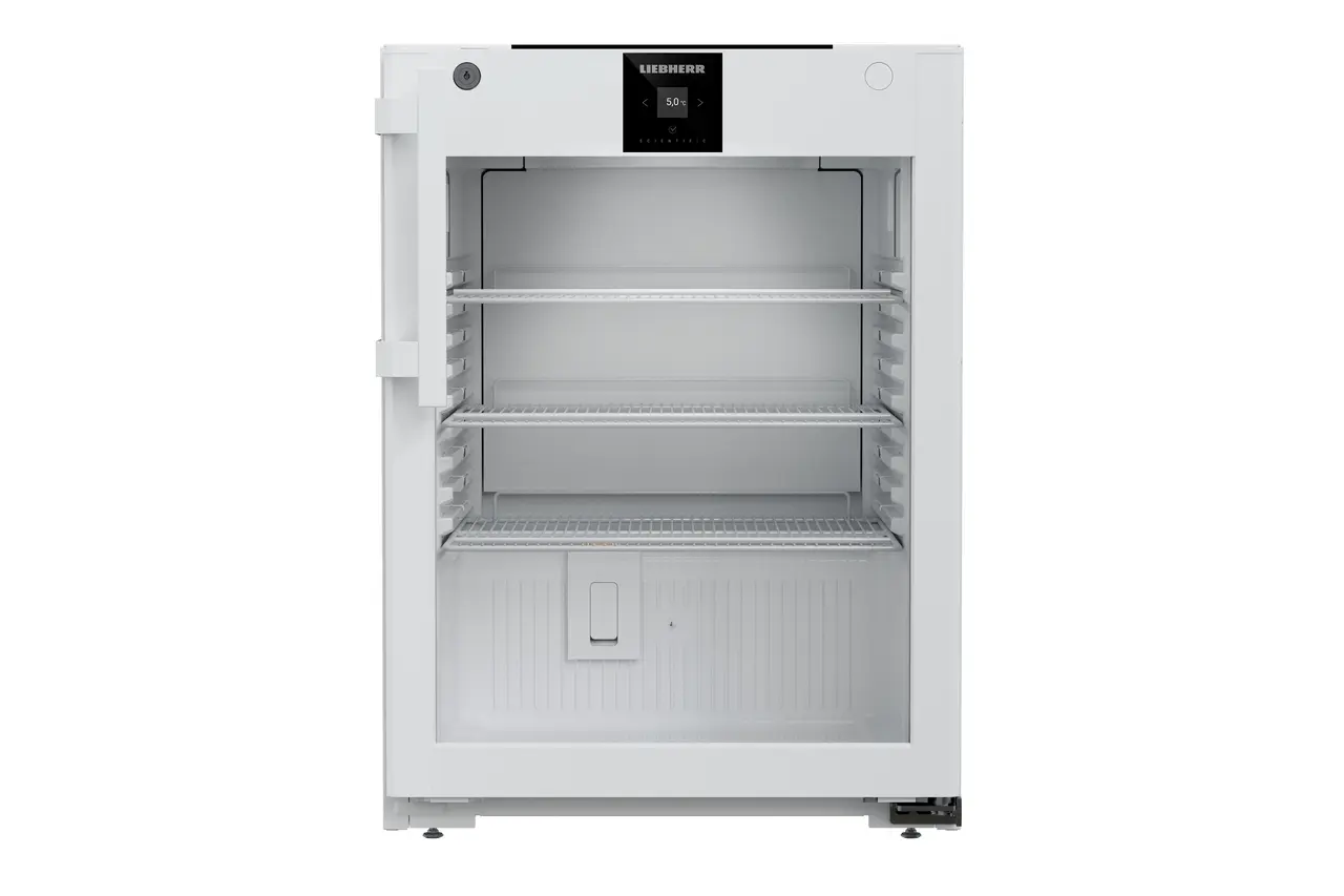 Image de produit, Perspective: Droit fermé vide, Réfrigérateur de laboratoire avec réfrigération par air pulsé, Couleur de l’habillage: blanc, Couleur de porte: blanc