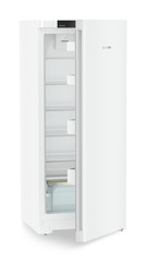 Produkt-Bild, Perspektive: schräg halb offen leer, Standkühlschrank mit EasyFresh, Gehäusefarbe: Weiß, Türfarbe: Weiß