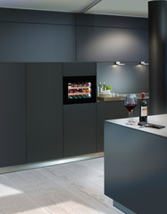 Product image, Perspective: milieu, Built-in wine storage cabinet, Casing colour: white, Door colour: GlassBlack