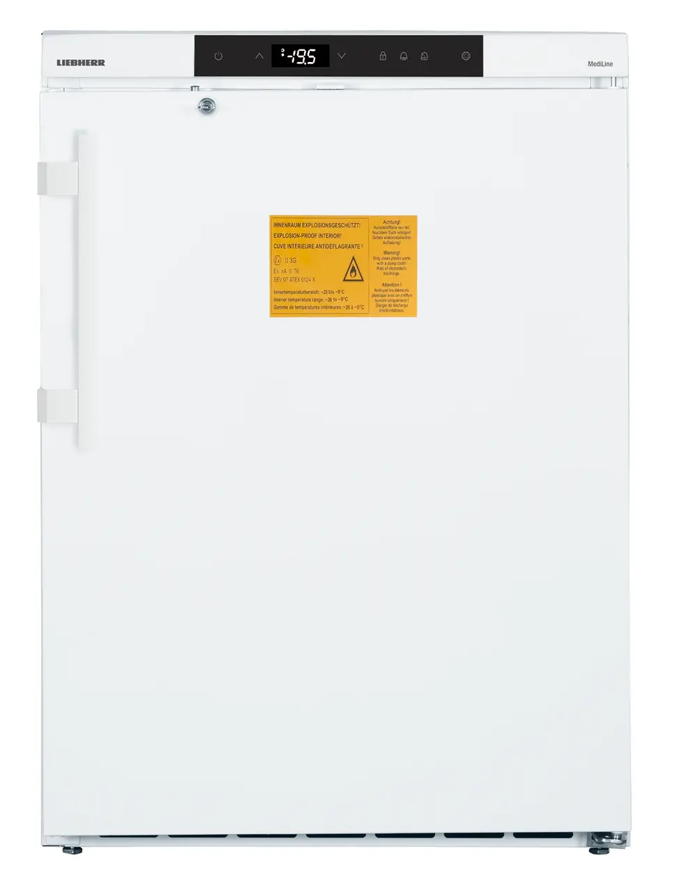 Product image, Perspective: straight closed, Lab freezer with Comfort electronic controller, Casing colour: white