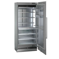 Product image, Perspective: oblique open empty, Refrigerator with BioFresh for integrated use, Casing colour: grey