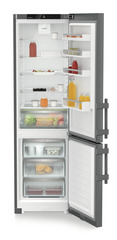 Obrázok produktu, Perspektíva: Spredu, spotrebič otvorený, dekorovaný, Kombinácia chladničky a mrazničky s EasyFresh a NoFrost