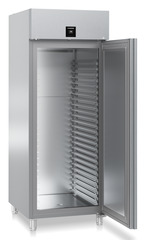 Product image, Perspective: oblique open empty, Forced-air bakery standard freezer, Casing colour: stainless steel, Door colour: stainless steel
