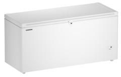 Produkt-Bild, Perspektive: schräg geschlossen leer, Gefriertruhe, Gehäusefarbe: Weiß, Türfarbe: Weiß