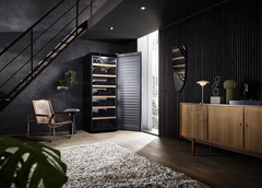 Product image, Perspective: milieu, Wine storage cabinet, Casing colour: black, Door colour: black