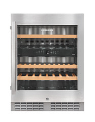 Product image, Perspective: straight closed empty, Built-under multi-temperature wine cabinet, Casing colour: silver, Door colour: silver